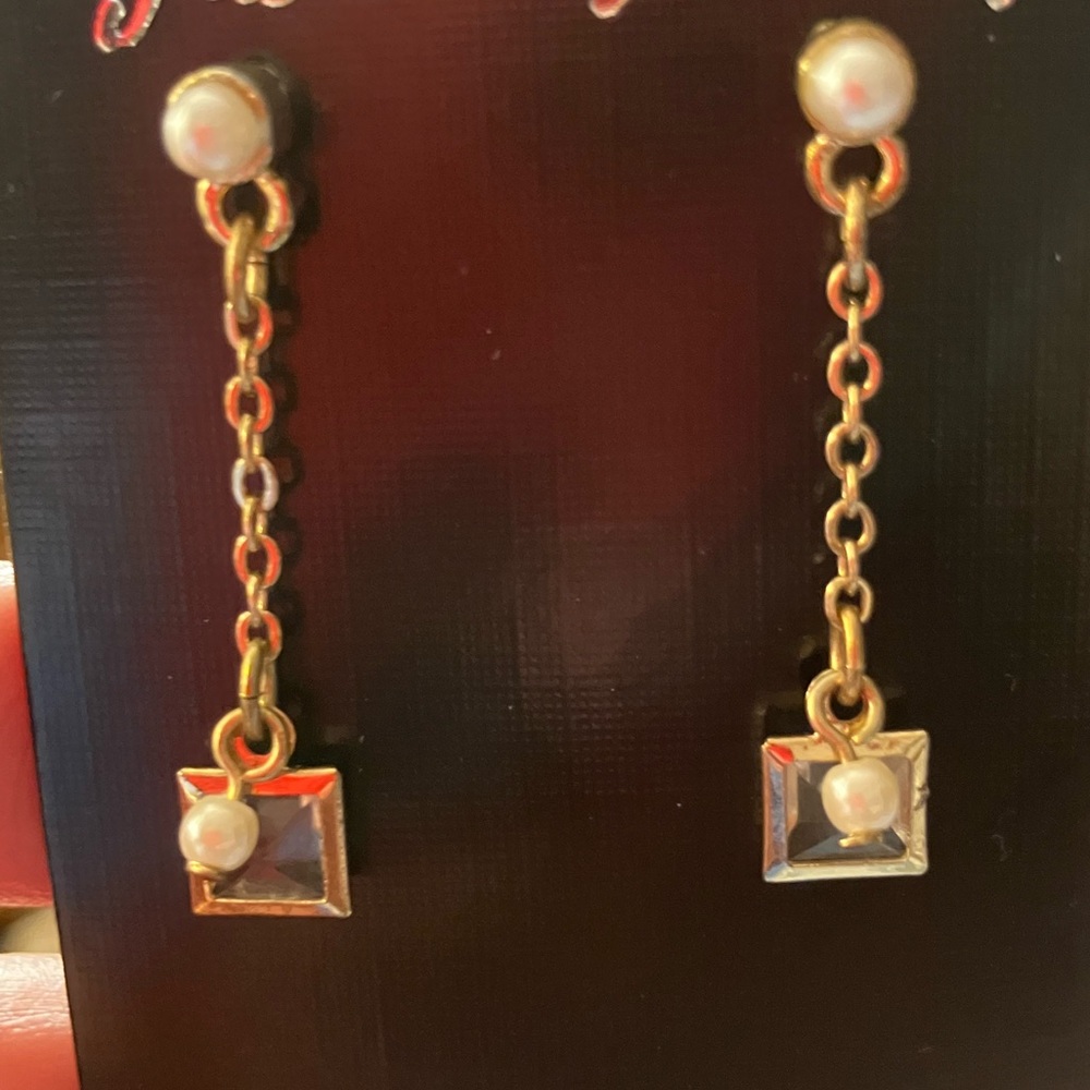 4/$20
Drop Earrings with Pearl Accent - Fashion Jewelry